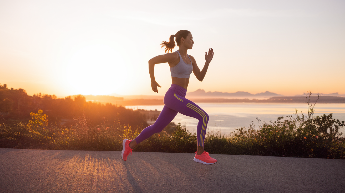 Pessoa energética começando o dia com vitalidade